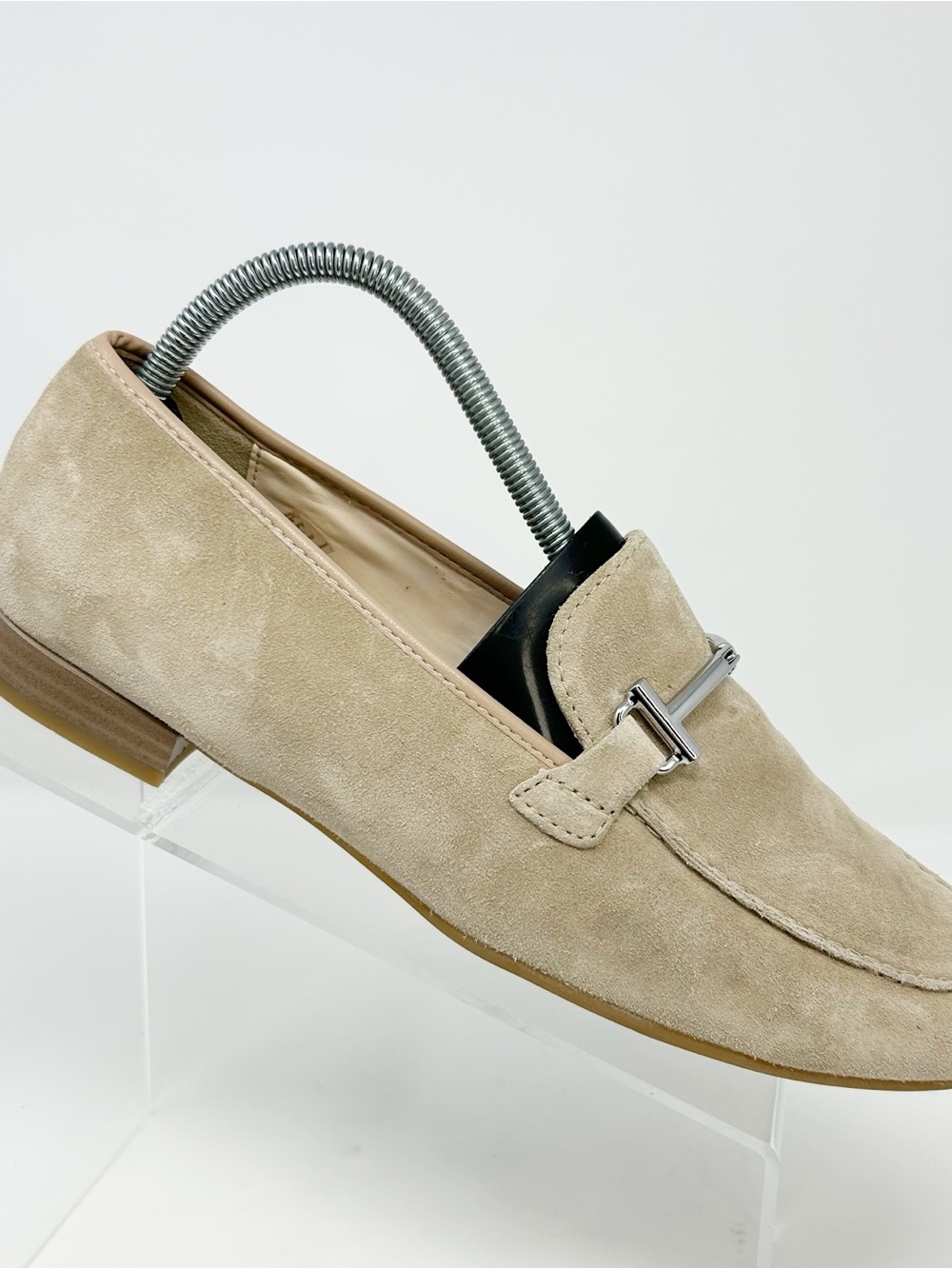 Ara Women's Loafers Beige/Taupe Silver Horsebit Slip-On Flats Casual Size 10 US